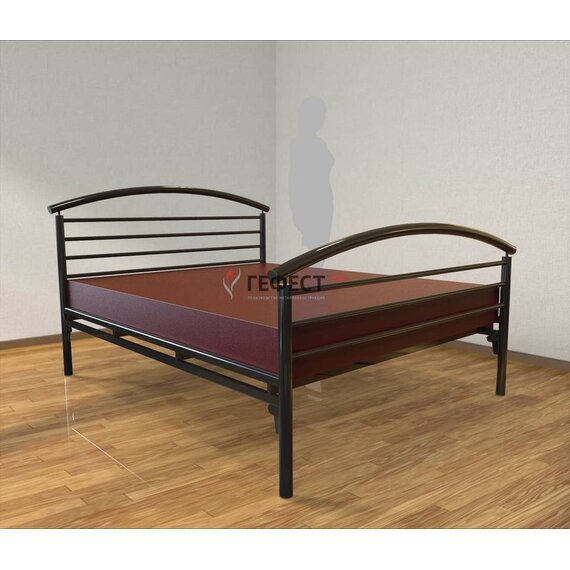 Кровать двуспальная «Изабелла» с выгнутой спинкой