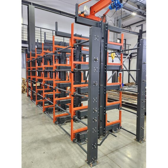 Стеллаж консольный с выдвижными полками СКВП 6м-6/2910-5/500