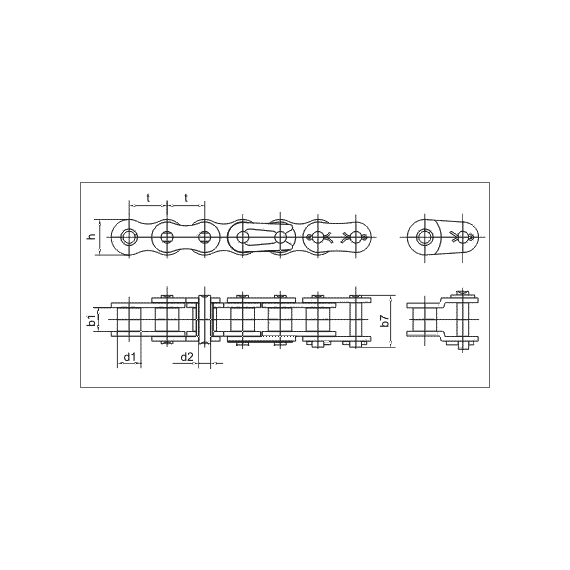 Цепи приводные роликовые однорядные (ПР)