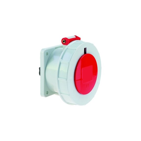 РОЗЕТКА ВСТРАИВАЕМАЯ 32A 4П(3P+PE) 3Ч, 380-440В, IP67 ФЛАНЕЦ 75Х75 BALS 13021 (РЕФ)