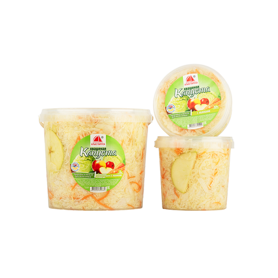 Капуста квашеная с яблоками