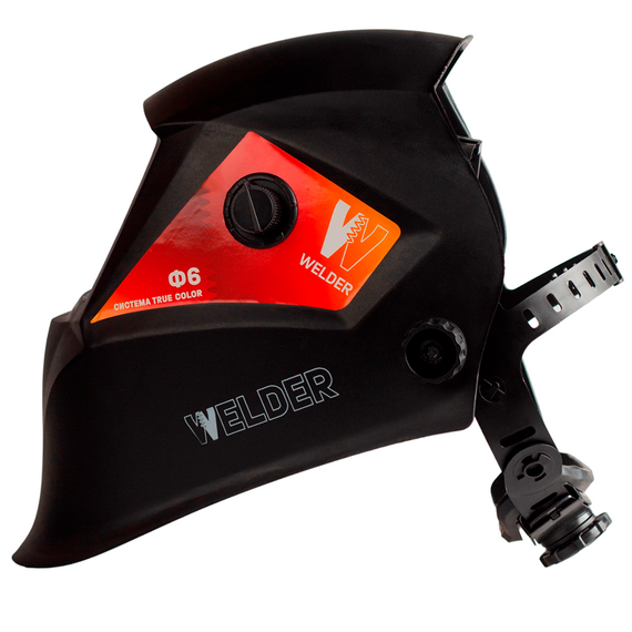 Маска сварочная Ф6 Хамелеон REAL COLOR 93X43 мм, DIN 4/5-8/9-13, 1/1/1/2, Внутр/Внеш. регулировки