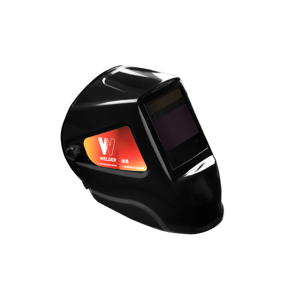 Маска сварочная Ф9 Хамелеон REAL COLOR 100*60 мм, DIN 3/4-8/9-13, 1/1/1/1, Внутр/Внеш. регулировки 4 датчика