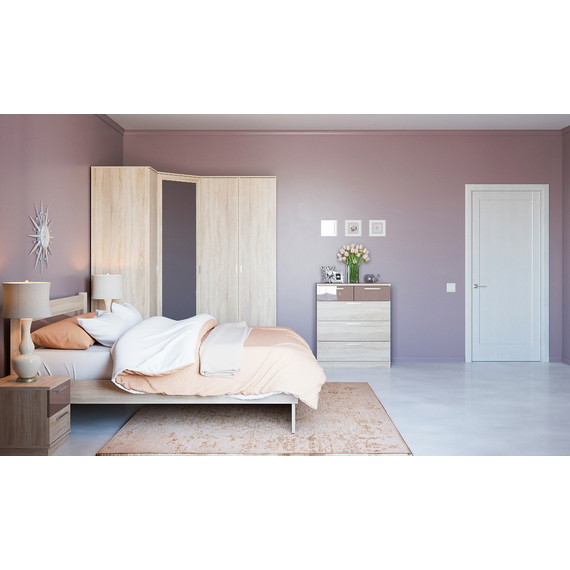 Спальня Сонома/Латте глянец