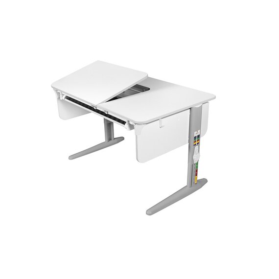 Растущая парта L/70-45 с лотком Белый