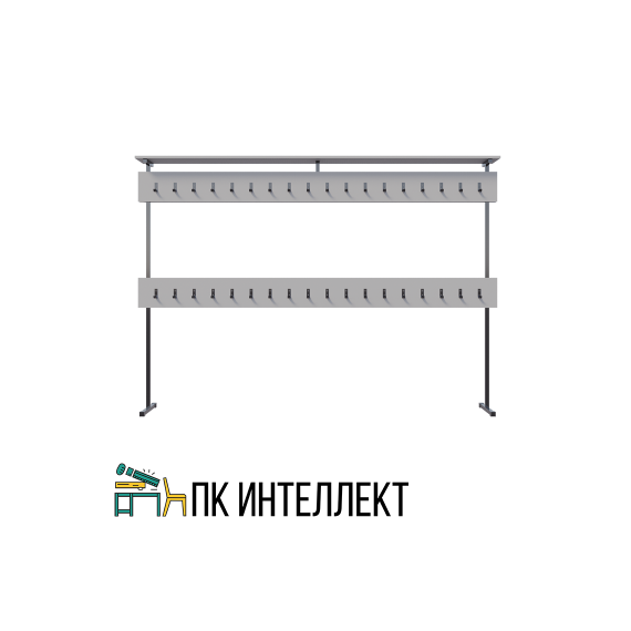 Гардеробная напольная, двухсторонняя (72 крючка)