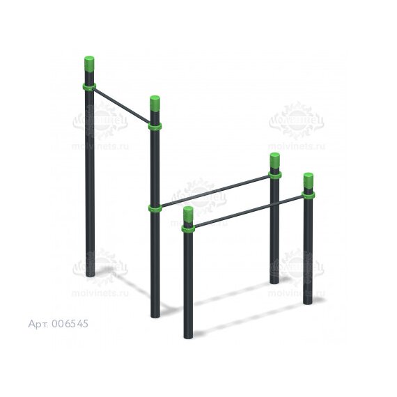 006545 - Воркаут-комплекс с турником и брусьями