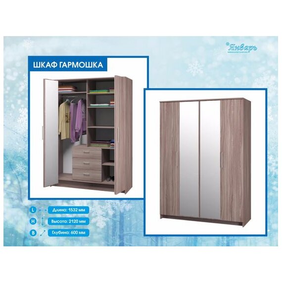 Шкаф гармошка