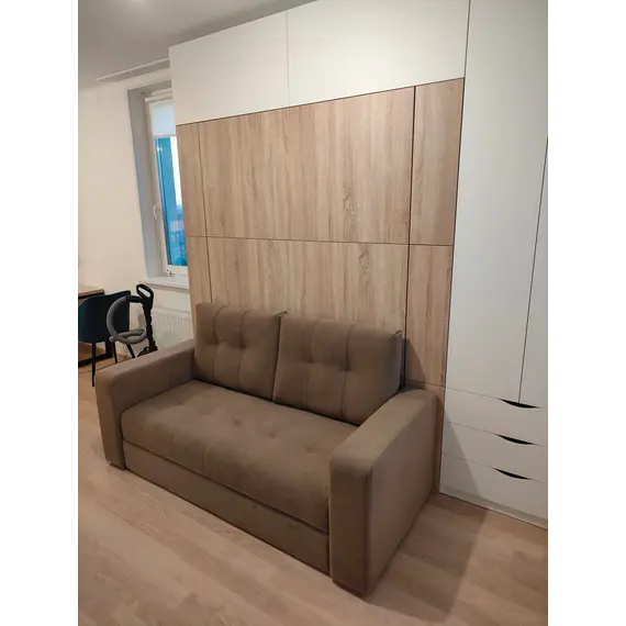 Шкаф-кровать-диван KUBIRON C открытыми нишами