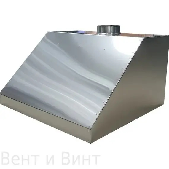 Зонт вытяжной пристенный из нержавеющей стали 500х500