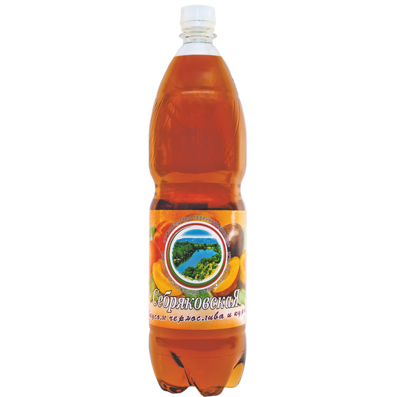 Напиток безалкогольный газированный «СЕБРЯКОВСКАЯ» «Со вкусом чернослива и кураги»