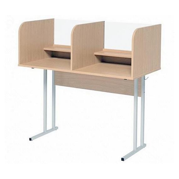 Школьная парта с перегородкой