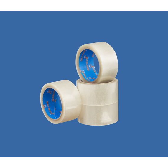 Упаковочная клейкая лента SKREPS® – скотч 38мкм, 48мм × 66м прозрачный