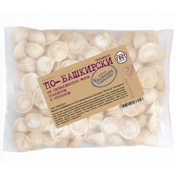 Пельмени «По-башкирски» элитные ГОСТ 800 гр.