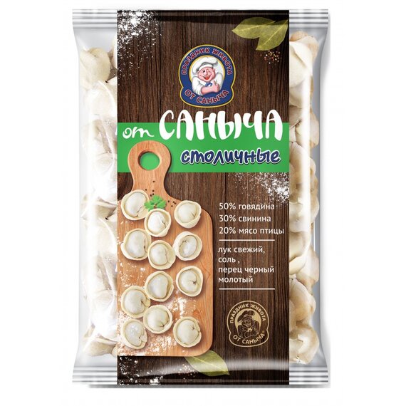 ПЕЛЬМЕНИ ОТ САНЫЧА СТОЛИЧНЫЕ 800гр.