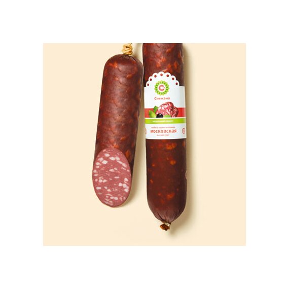 Варено-копченая колбаса «Московская ГОСТ»
