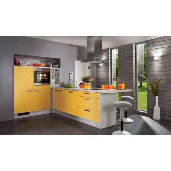 Кухня "Стиль" оранжевая, угловая