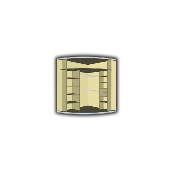 Радиусный шкаф выпуклый