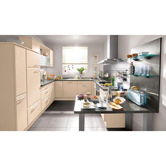 Кухня "Стиль", П-образная, Бежевая