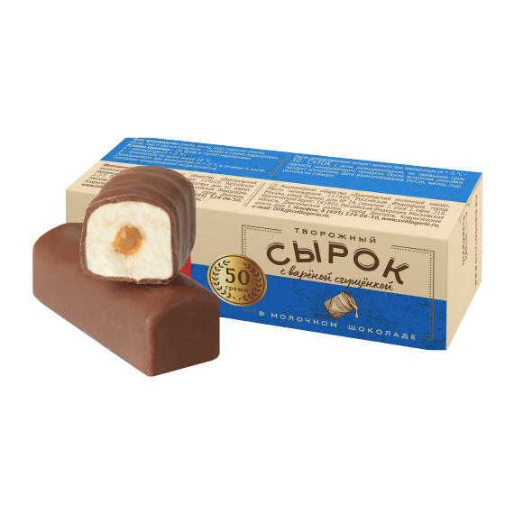 Сырок Свитлогорье творожный глазированный с варёной сгущёнкой в молочном шоколаде