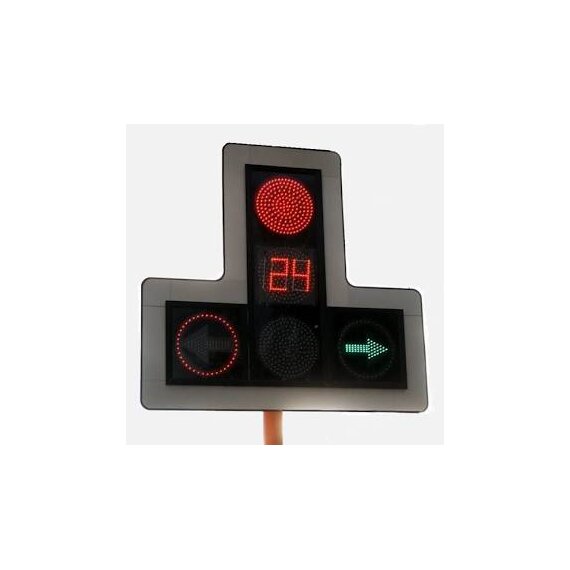 Дополнительная секция транспортного светофора 300 мм с красным ободом