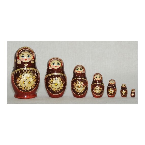 Матрёшка "Любушка" инкрустированная