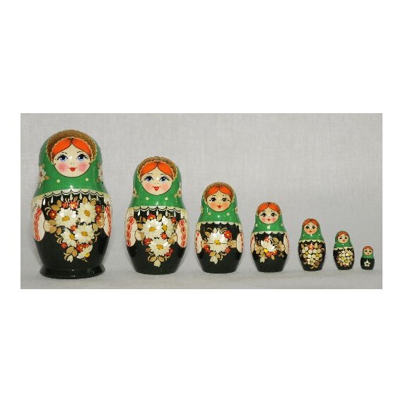 Матрёшка "Маргаритки" инкрустированная