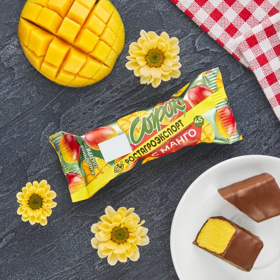 Сырок творожный глазированный в молочной глазури с манго