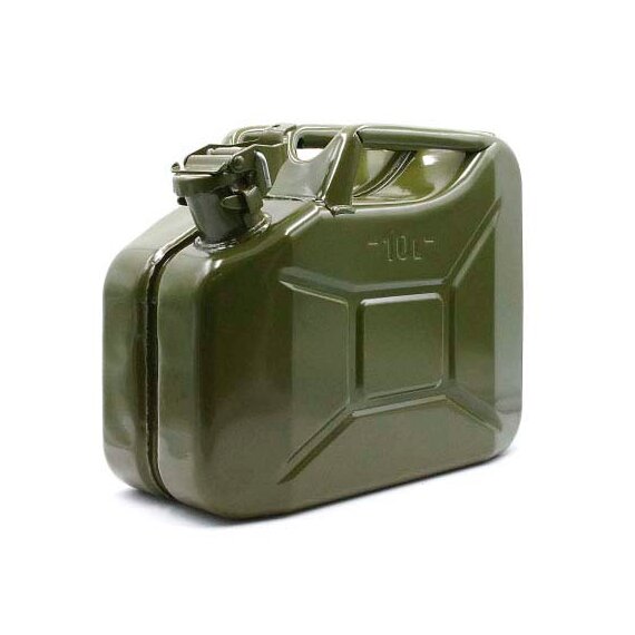 Канистра «Модель2» 10 л стальная с фиксатором, металл 0,8 мм