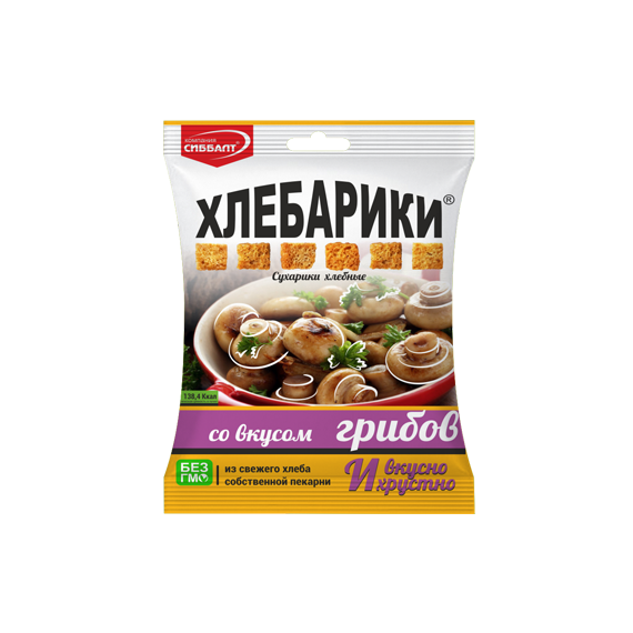 Хлебарики Сухарики со вкусом грибов