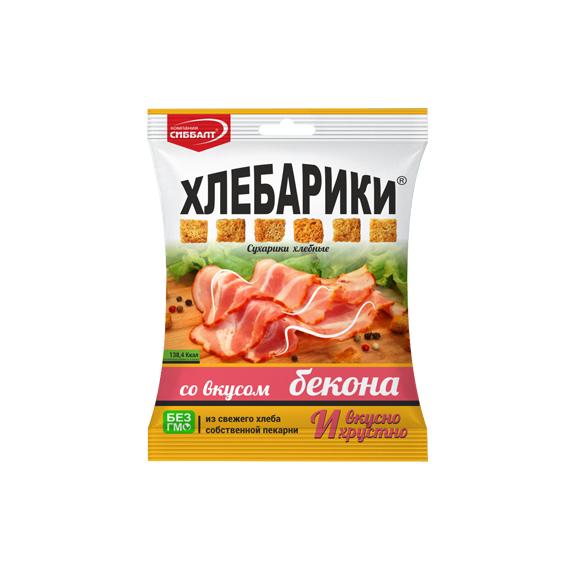 Хлебарики Сухарики со вкусом бекона