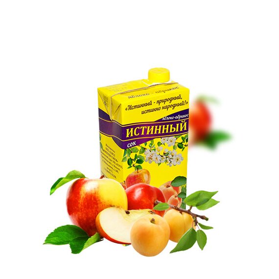 СОК ЯБЛОЧНО - АБРИКОСОВЫЙ восстановленный 2л.