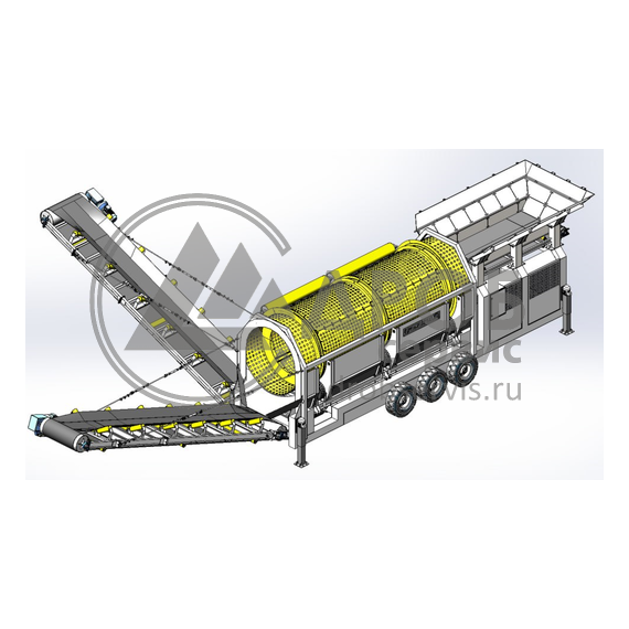 Грохот барабанный ГБ-800х2х1