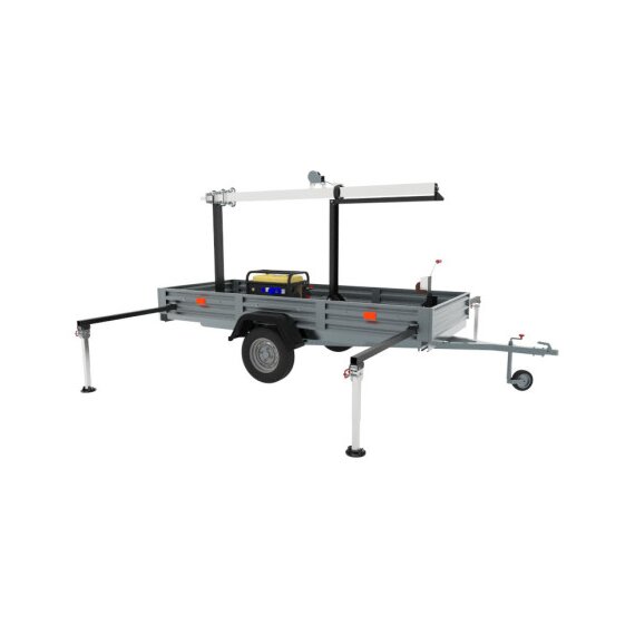 Мачта на длинном прицепе телескопическая алюминиевая