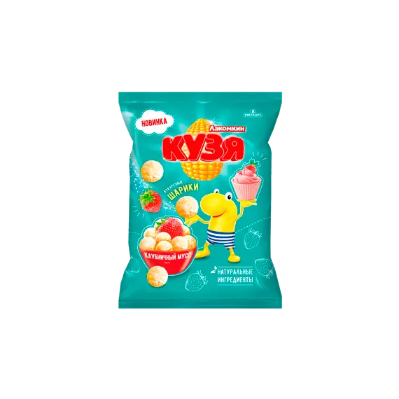 Кукурузные шарики со вкусом «Клубничный мусс»