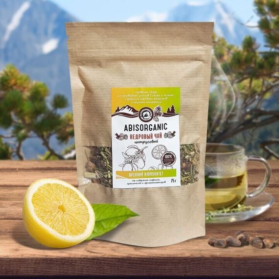 Кедровый чай ABISORGANIC цитрусовый