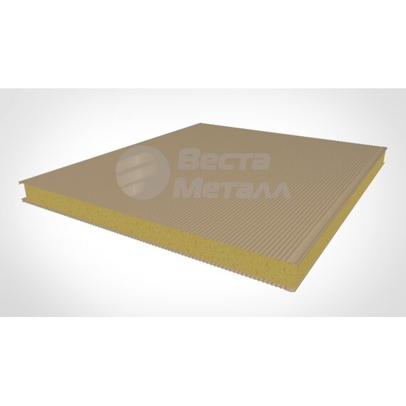 Стеновые сэндвич панели с ППУ 40 RAL 1015 Светло-бежевый