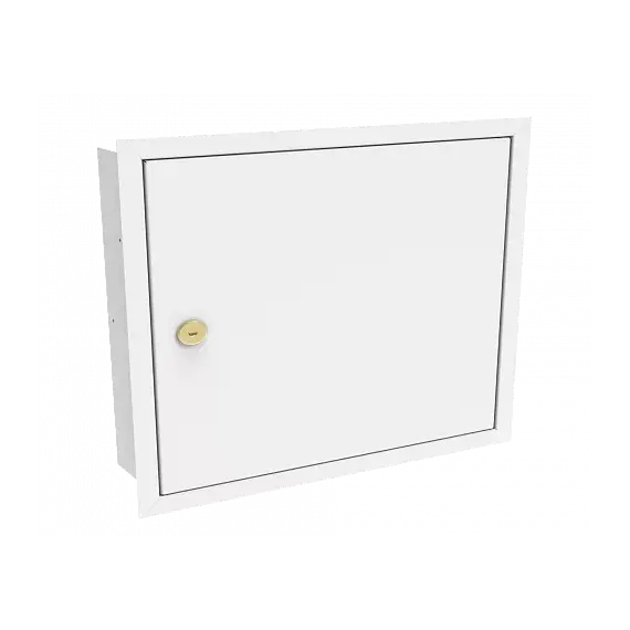 Шкаф телекоммуникационный настенный встраиваемый МИКсистем 19” 1U+2U дверь металл серый