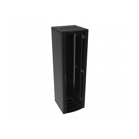 Шкаф телекоммуникационный напольный МИКсистем серия ECO+ 19" 18U 600*600 дверь перфорация черный
