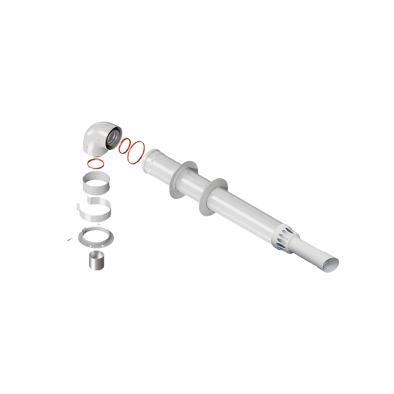 Комплект дымохода коаксиальный 60/100 L=750мм антилед