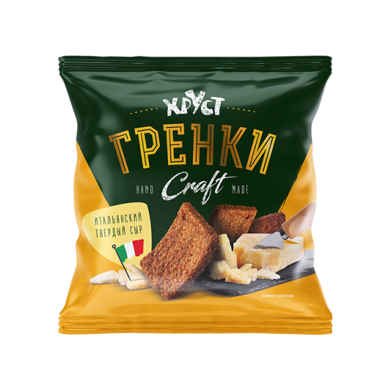 Гренки со вкусом итальянского твердого сыра