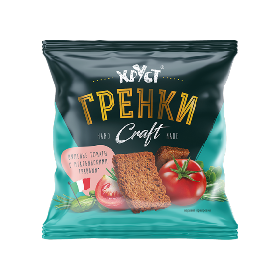 Гренки со вкусом вяленых томатов с итальянскими травами