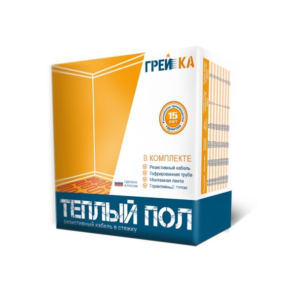 Нагревательный кабель Грейка 6,25м-75 Вт (12 Вт/м)